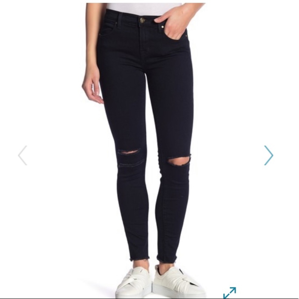 J Brand Jeans Black Crop Skinny Ankle